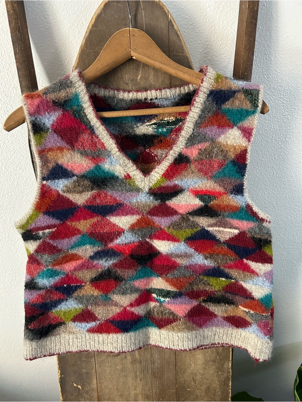 Retro Wool Sweater Vest - Picture 2 of 5